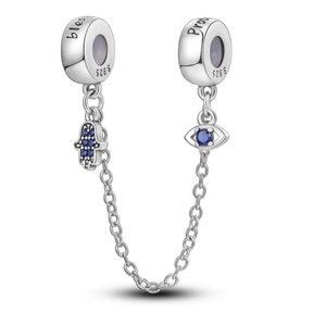 Pandora Safety chain evil eyes